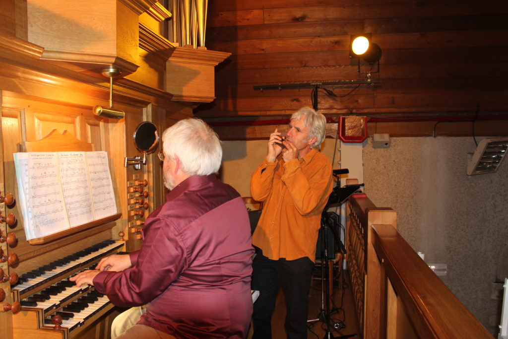 Jean Sabot (harmonica) et Laurent Le Bot (orgue)