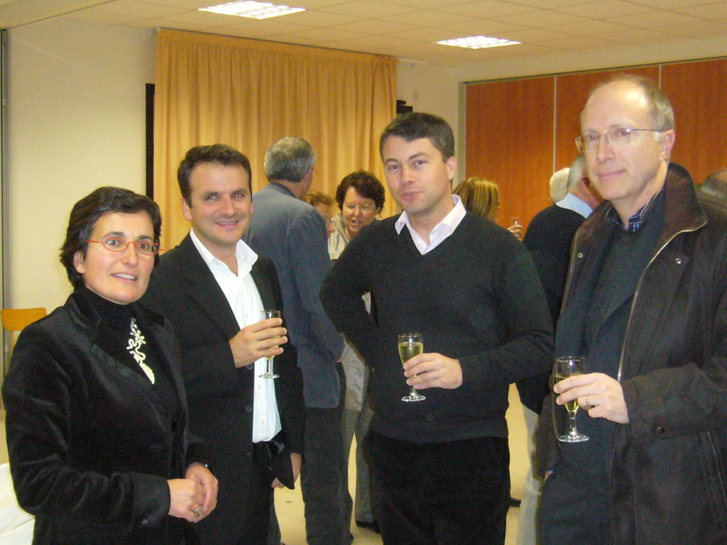 Florence Ladmirault, Paul-Ronan Ladmirault, Grégoire Leblond (Maire de Chantepie) et Yvon Bréhu (Président des Amis de l'Orgue)