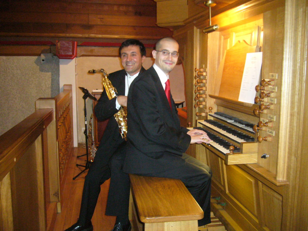 Fabien Chouraki (saxophone) et Benjamin Intartaglia (orgue)