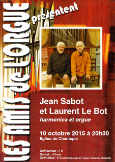 Affiche du concert Harmonica et Orgue
