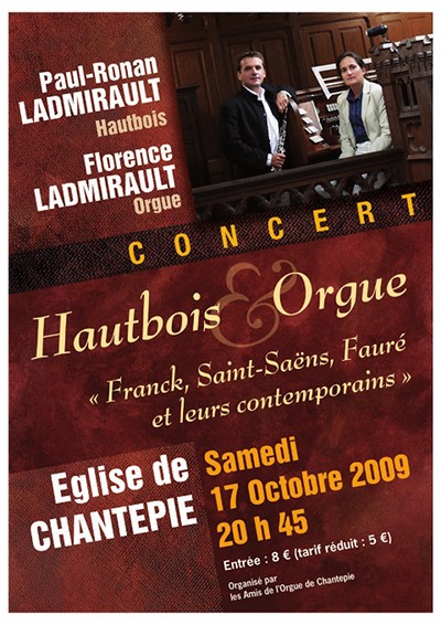 Affiche du concert du 17 octobre 2009